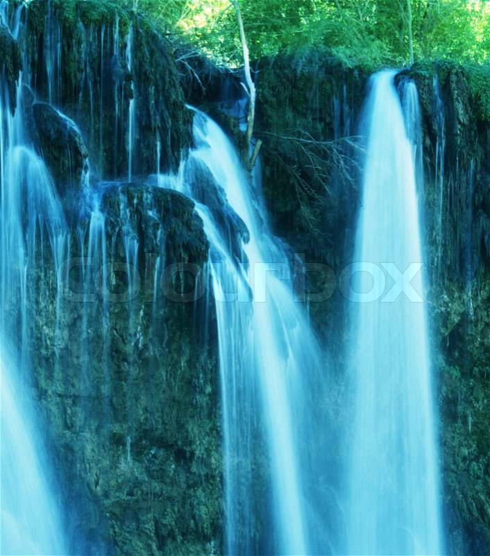 Waterfall in jungle, stock photo