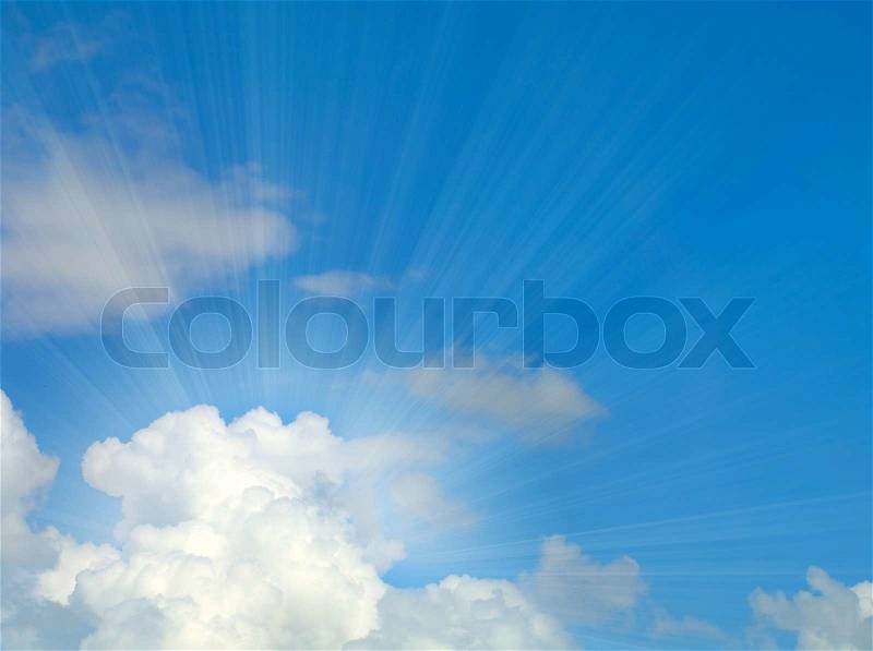 Sunlight background with cloud, stock photo