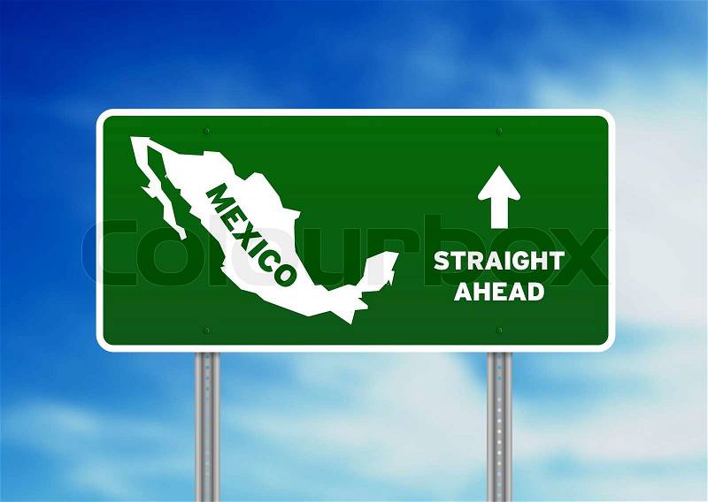 Mexico Highway Sign, stock photo
