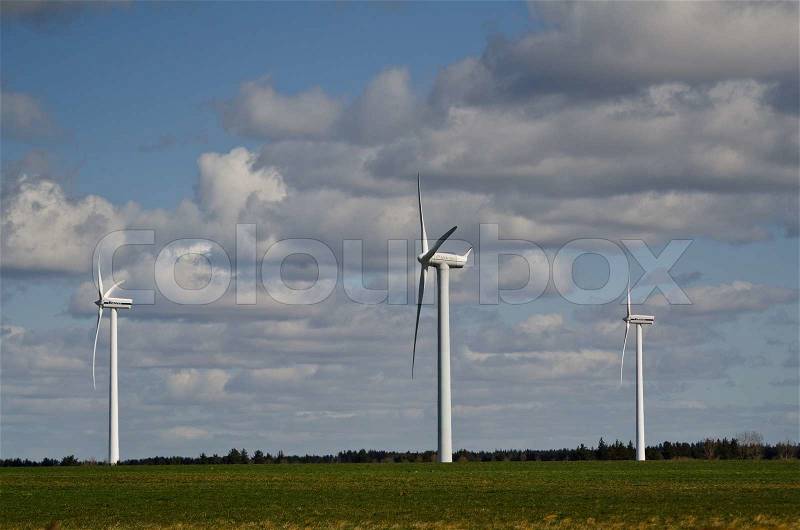 Stock image of \'electrical, windmill, nature\'