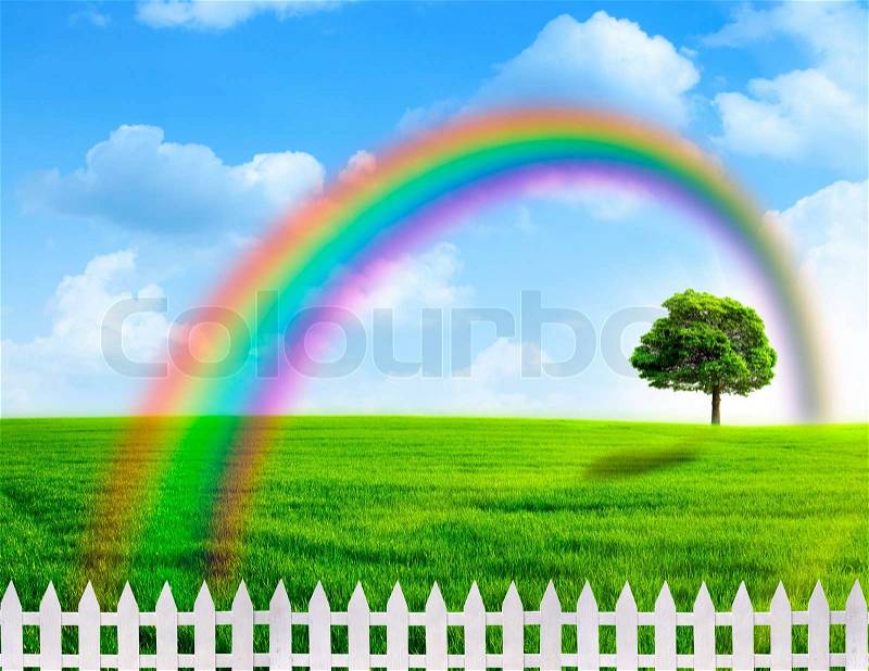 Rainbow Abstract natural backgrounds with rainbow, stock photo