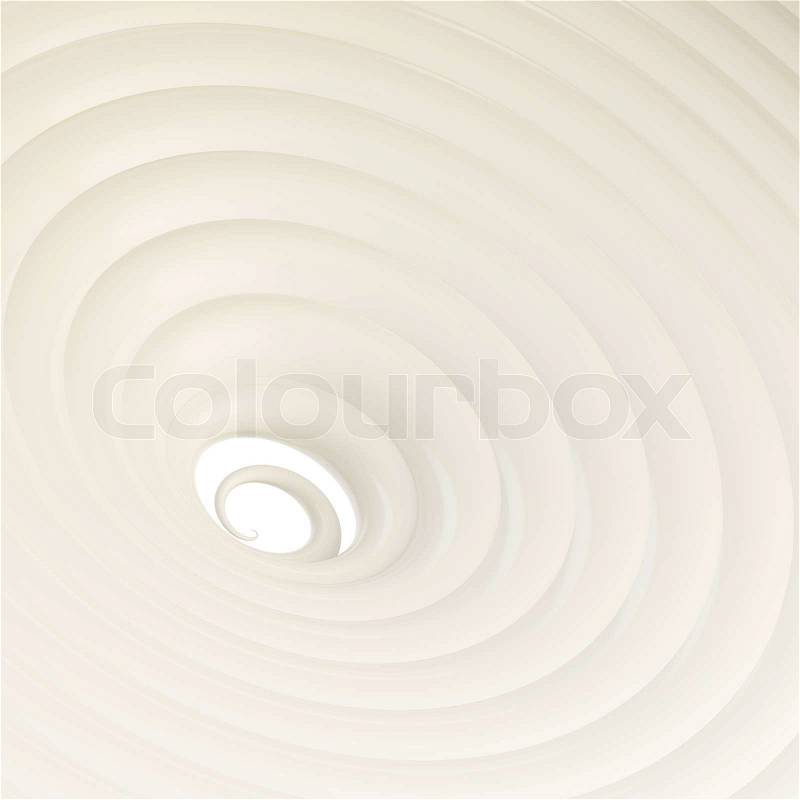 Abstract wavy vortex twirl white light glossy background, stock photo