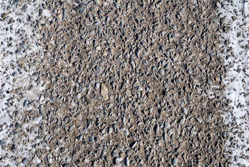 Crushed Flat Gravel Road Texture, stock photo