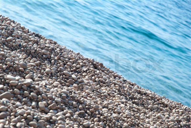 Pebble stones and water, stock photo
