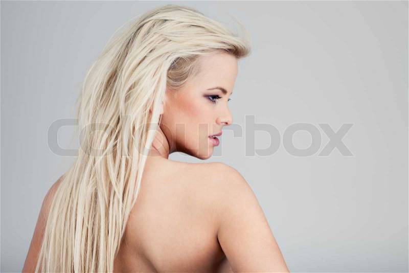 Over a shoulder, stock photo