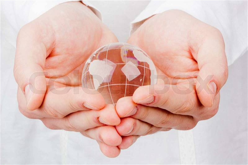 World in Hands, stock photo