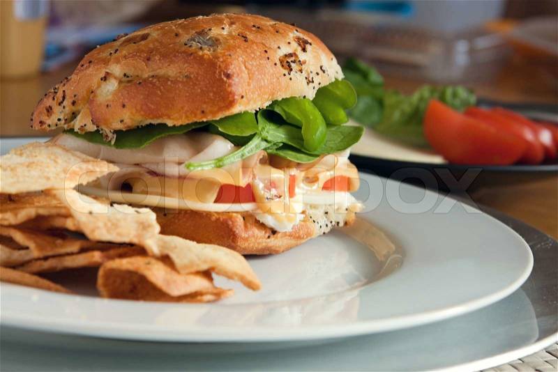 Tasty Deli Sandwich, stock photo