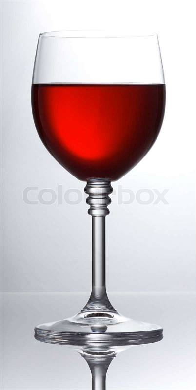 Glass of red wine, stock photo