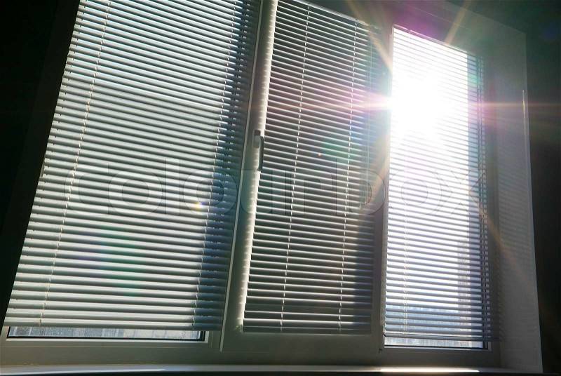 Sunlight through the big window, stock photo