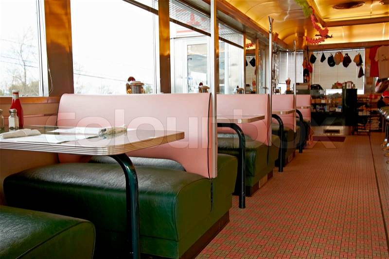 Old-fashioned roadside diner, stock photo
