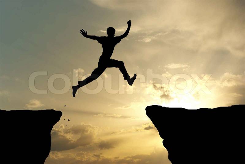 Man jump, stock photo