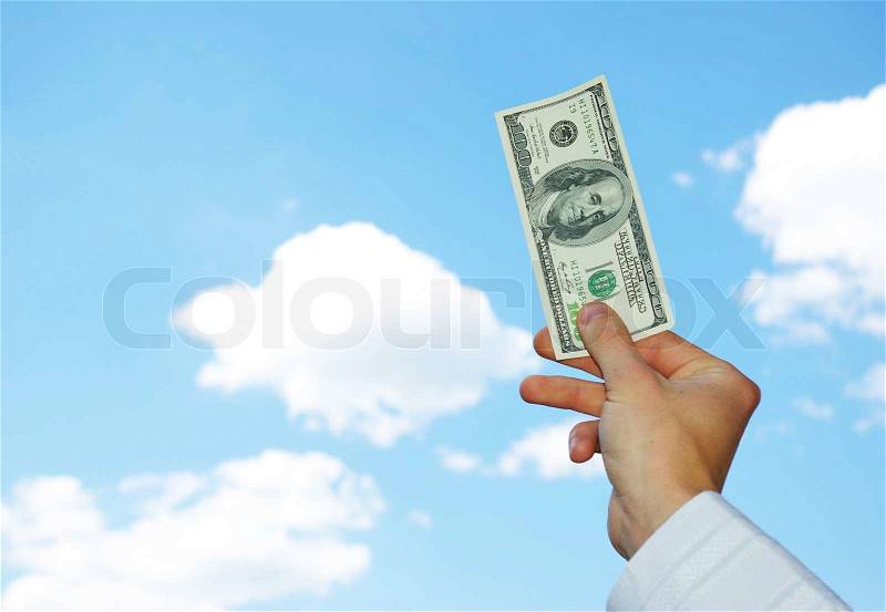 Money in hand, stock photo