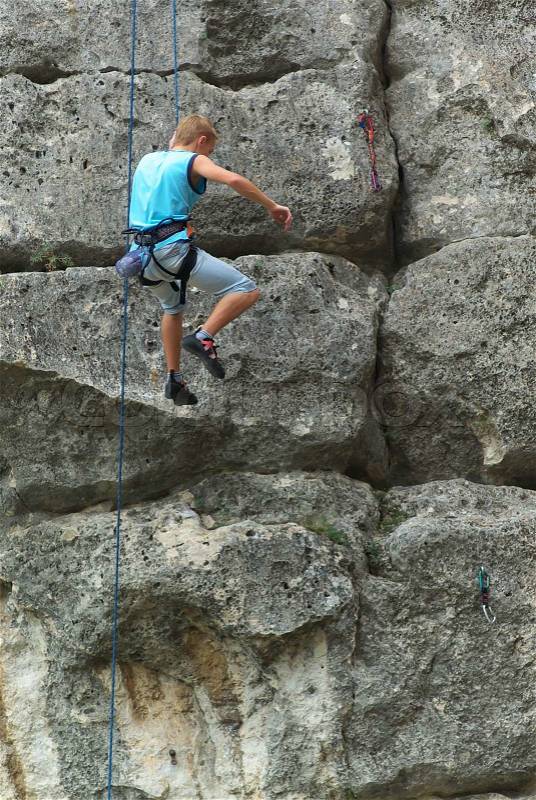 Rock climber, stock photo