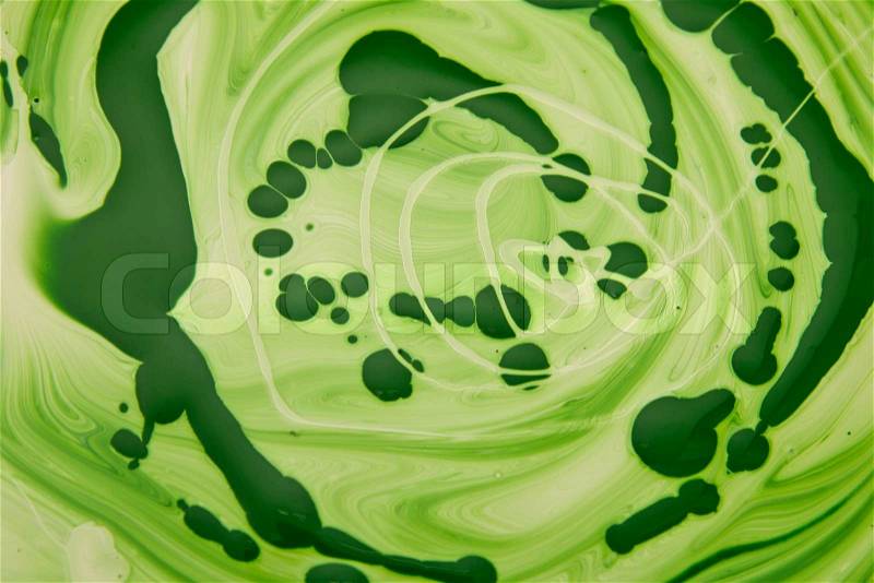 White and green emulsion, stock photo