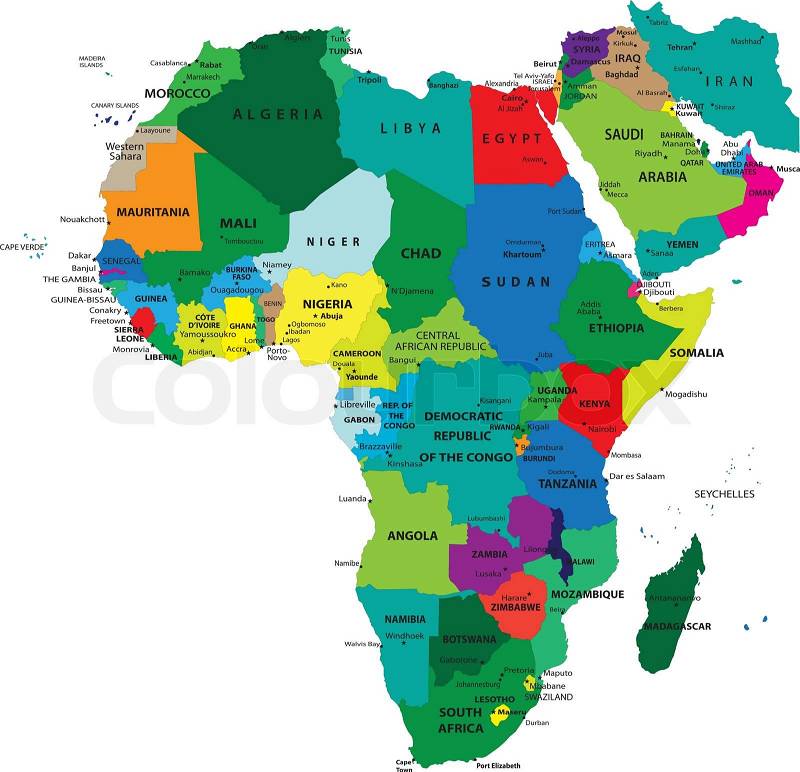 Hd Political Map Of Africa