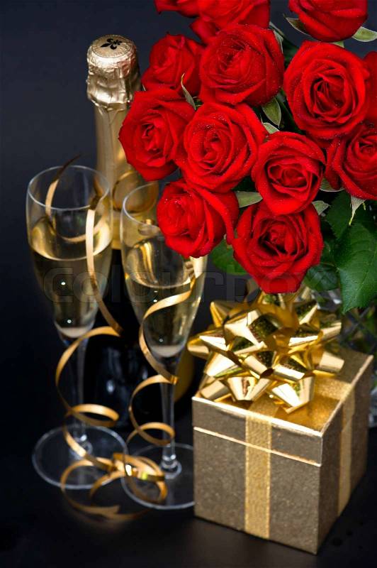 4534253-red-roses-golden-gift-and-and-ch