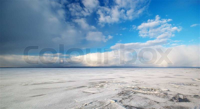 Winter landscape Composition of nature, stock photo