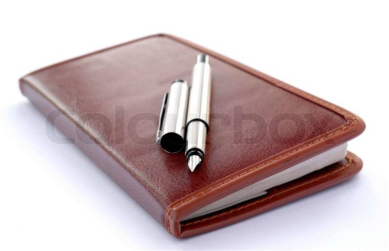 Check book and pen, stock photo