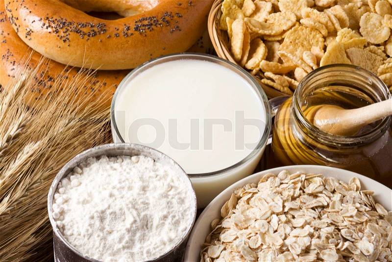 Nutrition on table, stock photo