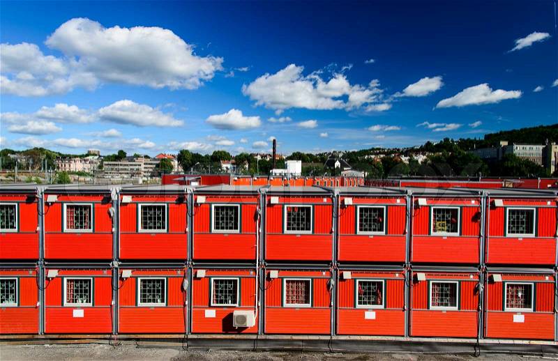 Container houses, stock photo