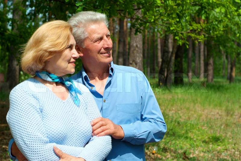 Great older people are enjoying the air, stock photo