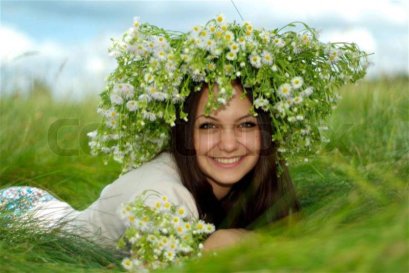 Glorious woman with a sweet expression on face, stock photo