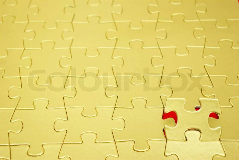 Gold puzzles, stock photo