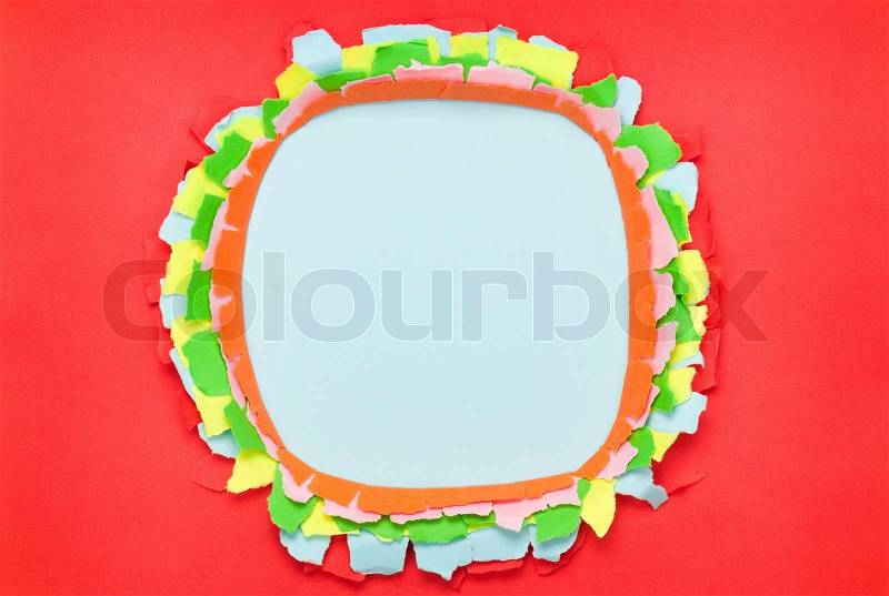 Hole in paper, stock photo
