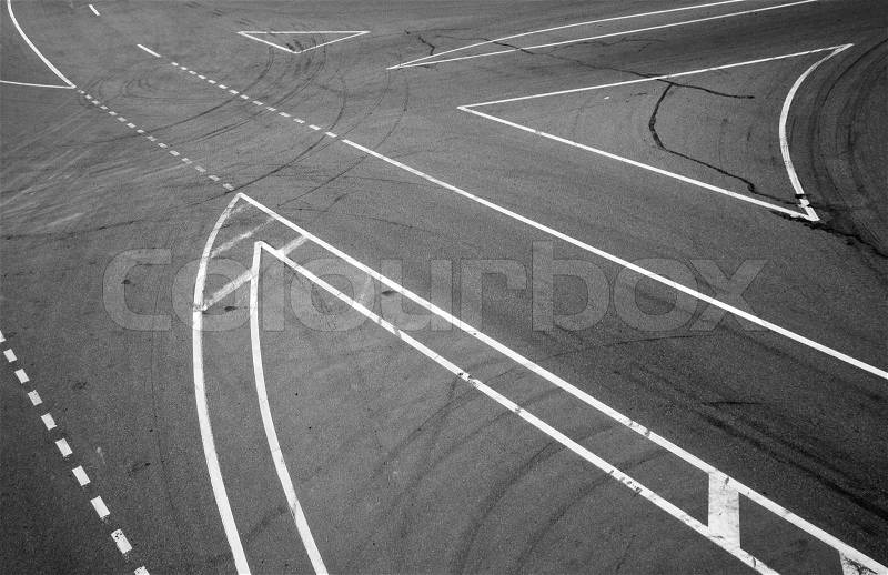 Abstract city asphalt road crossing background, stock photo