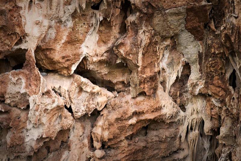 Cave wall detailed background texture, stock photo