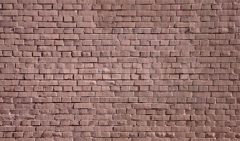 Simple painted brick wall small-scale background texture, stock photo