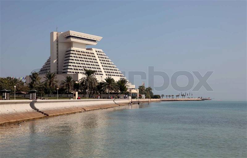 The Sheraton Hotel in Doha Qatar, Middle East Photo taken at 6st January 2012, stock photo