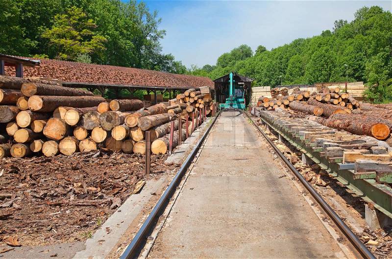 Lumber yard, stock photo
