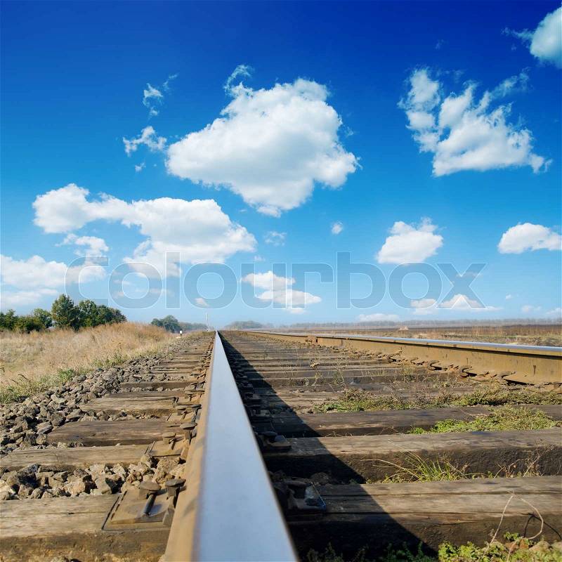 Railway to horizon, stock photo