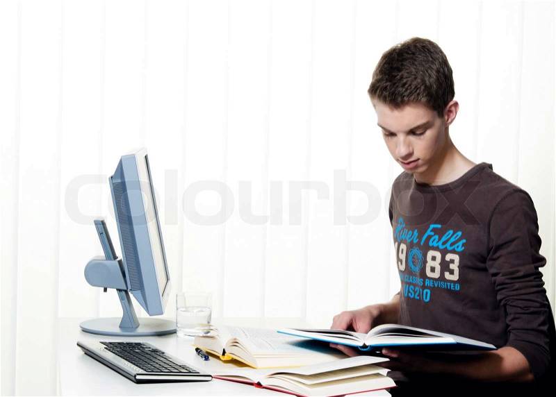 Young student learn the, stock photo