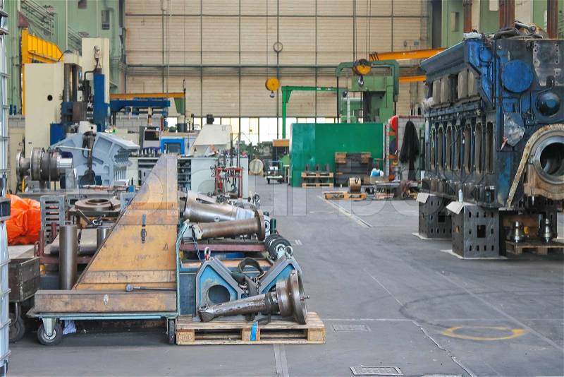 In the repair workshop shipyard stock photo