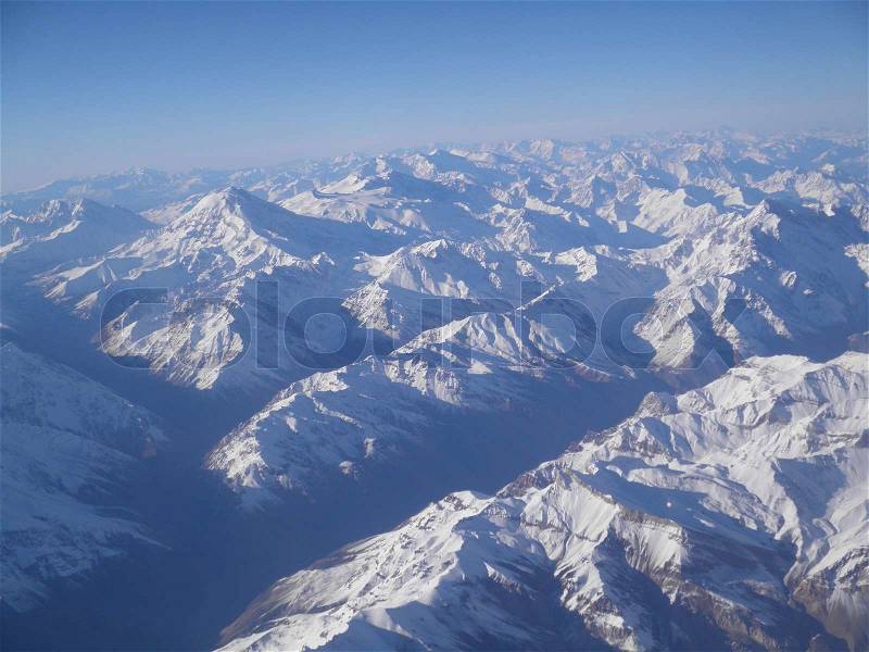Los Andes desde los cielos, stock photo