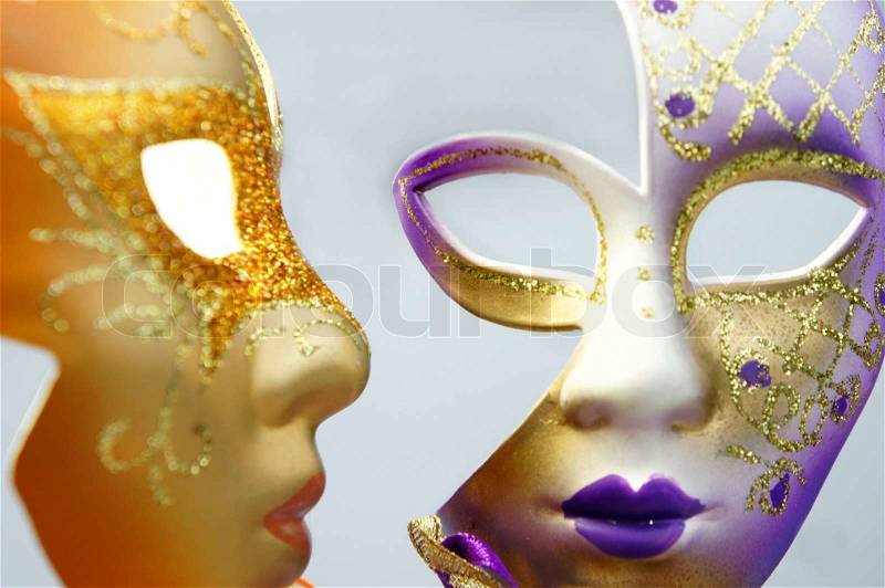 Venetian carnival masks, Venice, Italy, stock photo