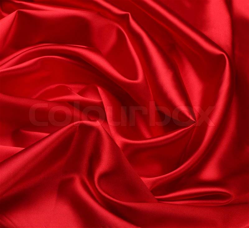 Red silk fabric background, stock photo
