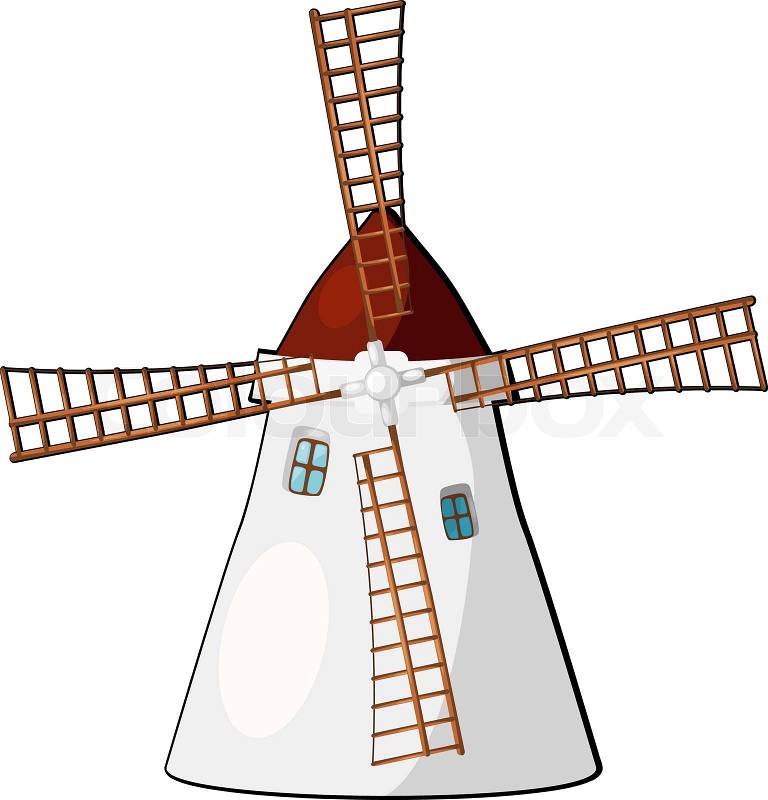 Cartoon illustration of a windmill eps10 | Vector | Colourbox