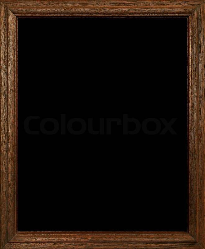 Wooden picture frame, stock photo