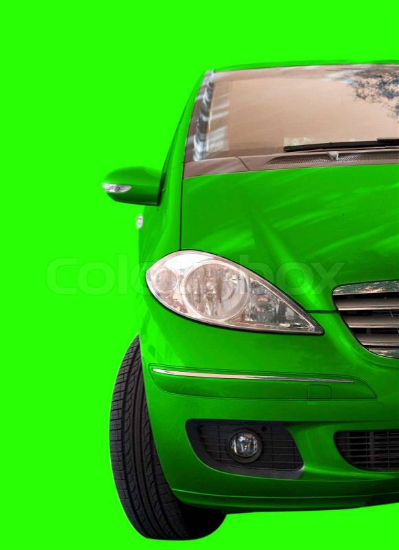 Green car, stock photo