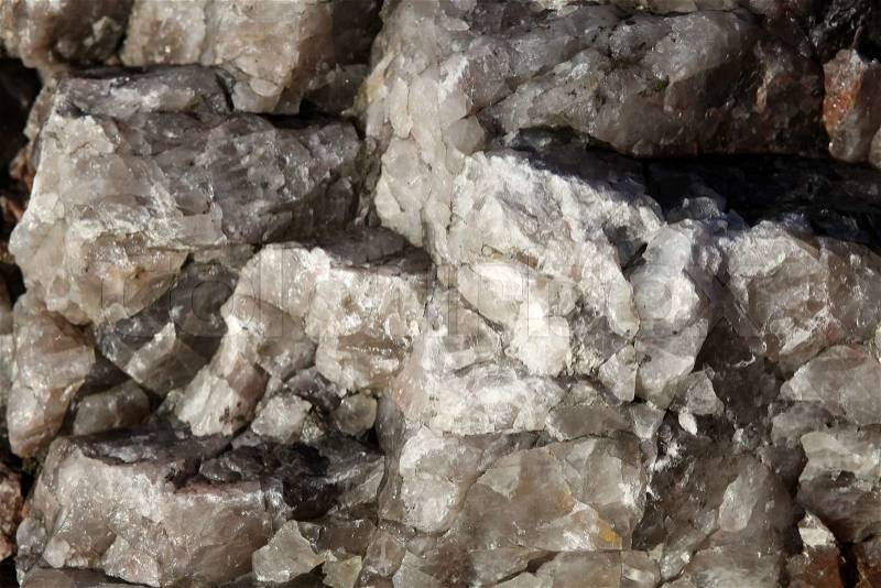 Quartz found in rock, stock photo