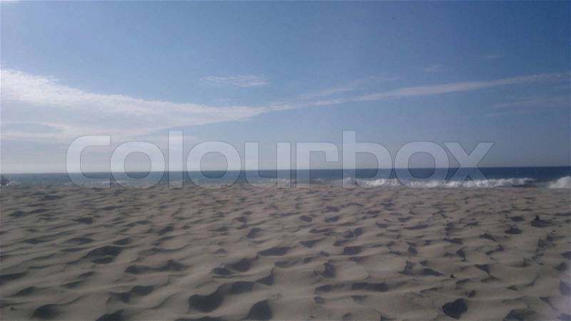 Entre la arena, el cielo y el mar!!!, stock photo