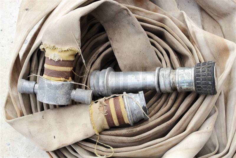 Old fire protection equipment, stock photo