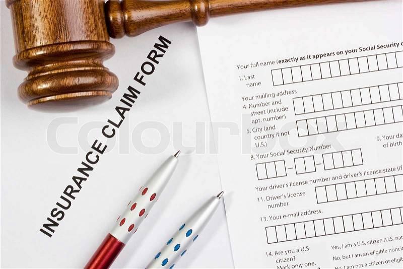 Insurance Claim Form, stock photo