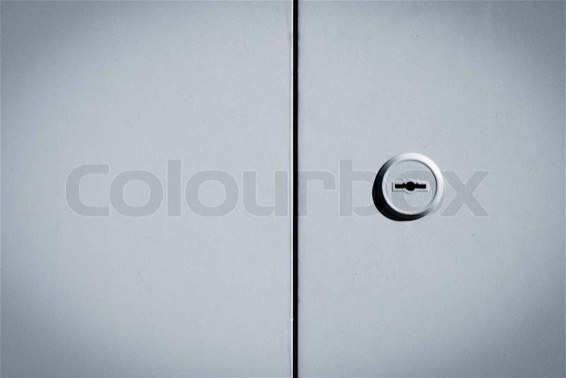 Metal black and white door background, stock photo