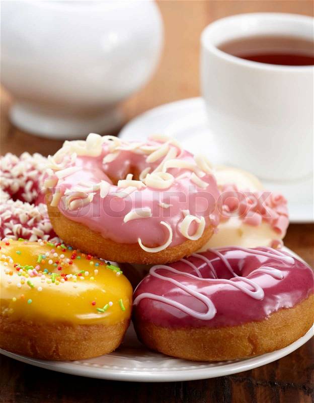 Baked donuts, stock photo