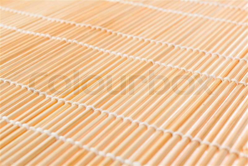 Japanese mat, texture of Japanese mat to make sushi, stock photo