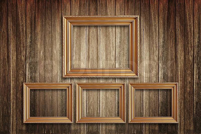 Wooden picture frames, stock photo